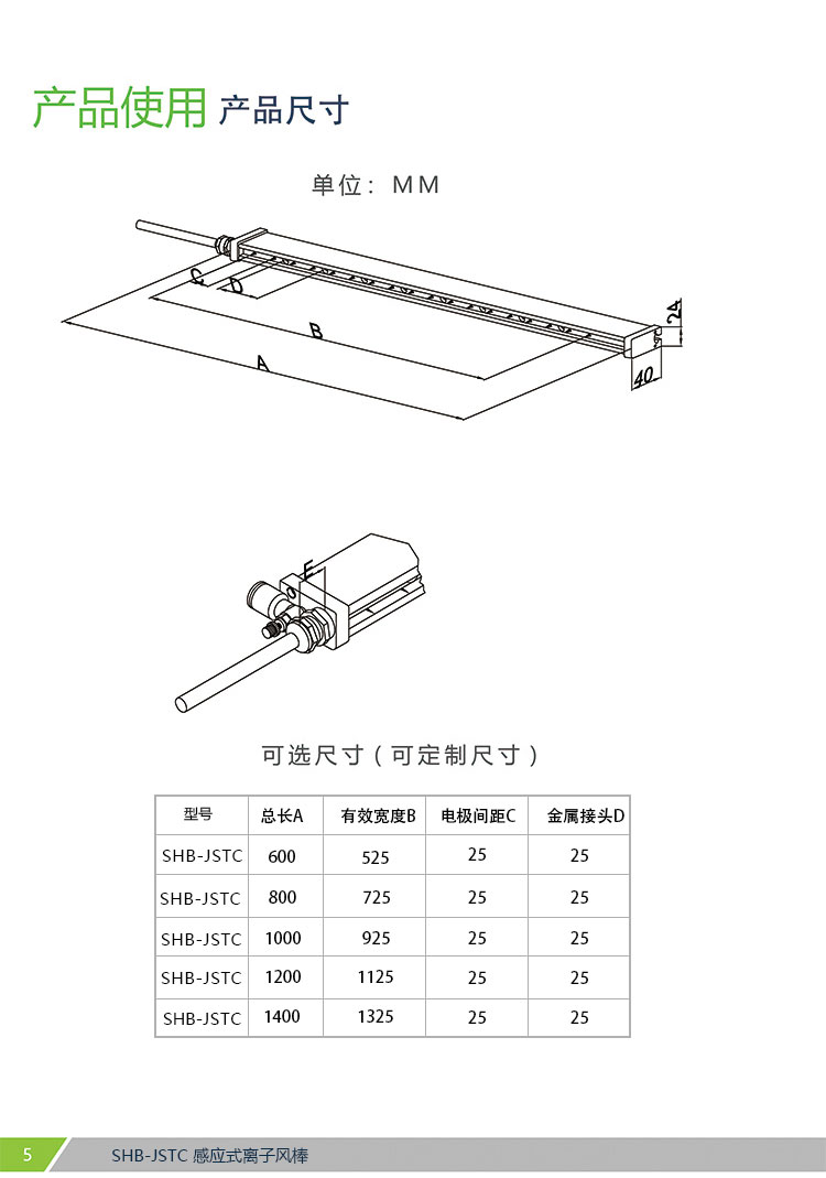 SHB-JSTC 感應式離子風棒(圖5)